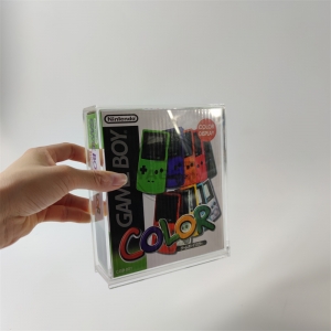 Wholesale sliding lid perspex acrylic Gameboy color game case 