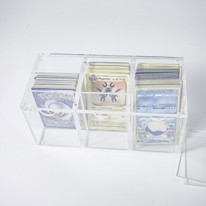 New Pokemon Custom Game Cases Acrylic TCG card Display Box With Base 