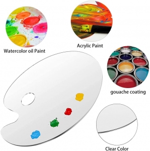 Small Acrylic Watercolor Artist Paint Plastic Oval Color Palette 