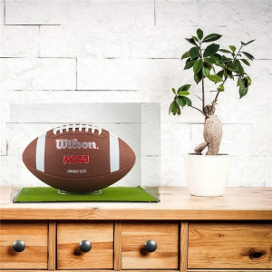 Assemblable Acrylic Football Display Case with Black Base 