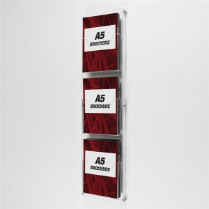 Wall mount wholesale custom lucite brochure stand acrylic sign holder 