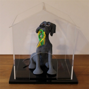 Customized clear custom perspex acrylic cat litter cover with black base 
