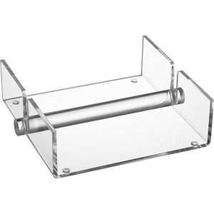 Wholesale square acrylic clear napkin holder dispenser with stick 