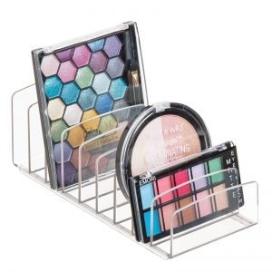 Transparent wholesale 10 slot acrylic makeup palette organizer 