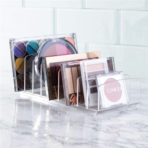 Wholesale deluxe 10 slot acrylic makeup palette organizer 