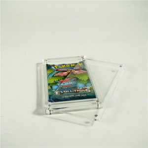 Clear custom magnetic TCG MTG acrylic Pokemon booster pack protect stand 
