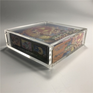 Magnetic lid Japanese Pokemon booster box acrylic case 