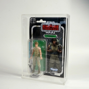 Wholesale clear acrylic star wars figure case with sliding lid 
