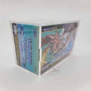 Sliding lid lucite game protector box digimon acrylic case 