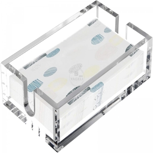 Clear custom lucite guest towel tray acrylic napkin holder 