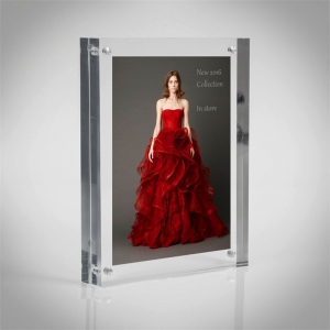 Double sided magnetic acrylic photo frame for home decoration 