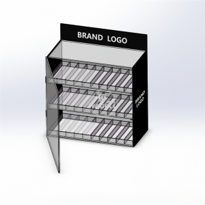 Wholesale customized acrylic E-cigarette E juice display stand cabinet 