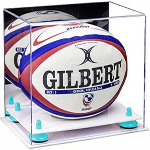ACRYLIC LUCITE RUGBY DISPLAY CASE 