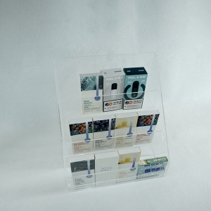 Custom clear 3 tiers acrylic e cigarette display fixture stand rack 
