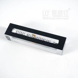 Clear black lucite acrylic Mezuzah scroll case holder for Judaica 