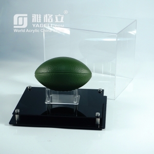 Wholesale clear acrylic mini football basketball display case 