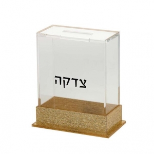 Acrylic Tzedakah Box Charity Money Box 