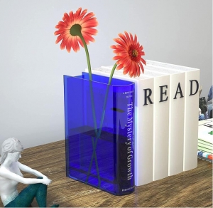 Acrylic Book Shaped Flower Vase 