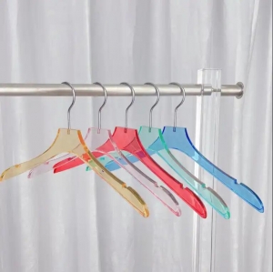 Factory custom clear coat hanger acrylic clothes hanger 