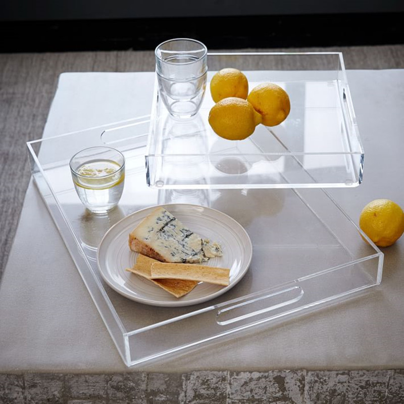 Square perspex breakfast tray