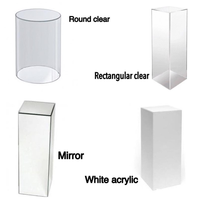 custom acrylic mirror plinth