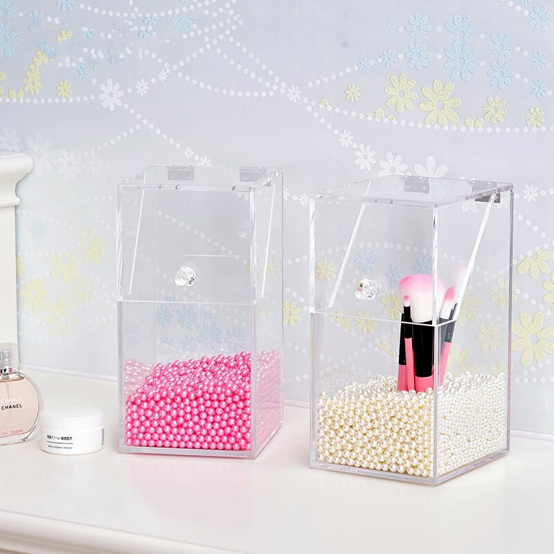 plexiglass makeup storage