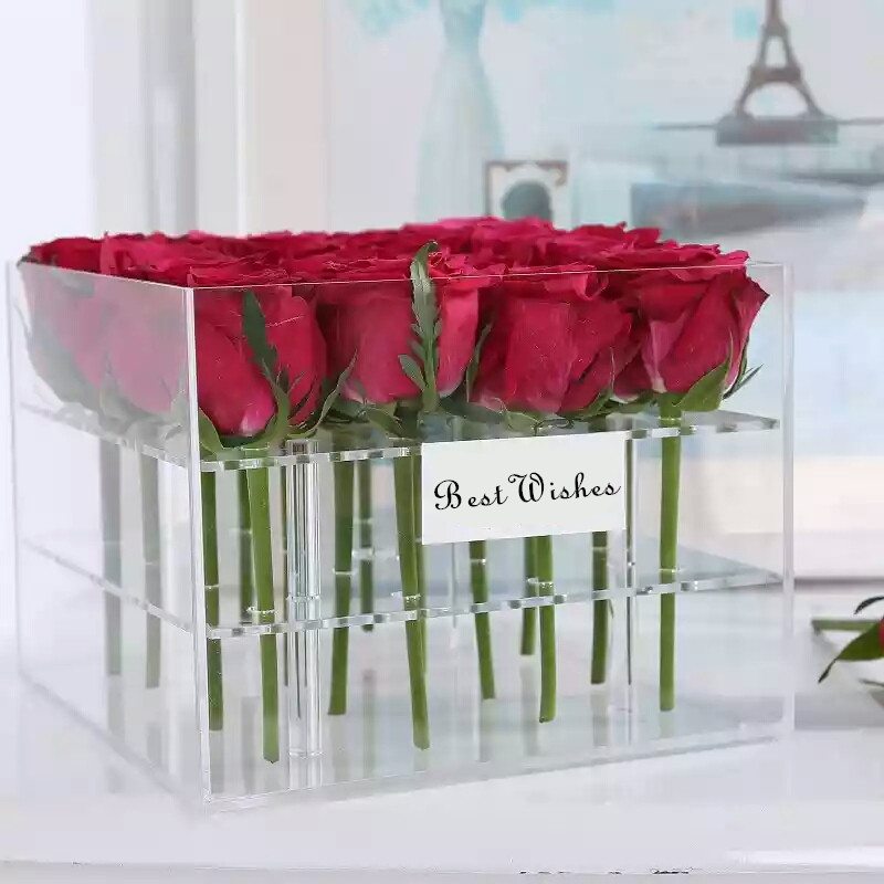 Acrylic Flower Box Acrylic Roses Boxes For Flower Home Display