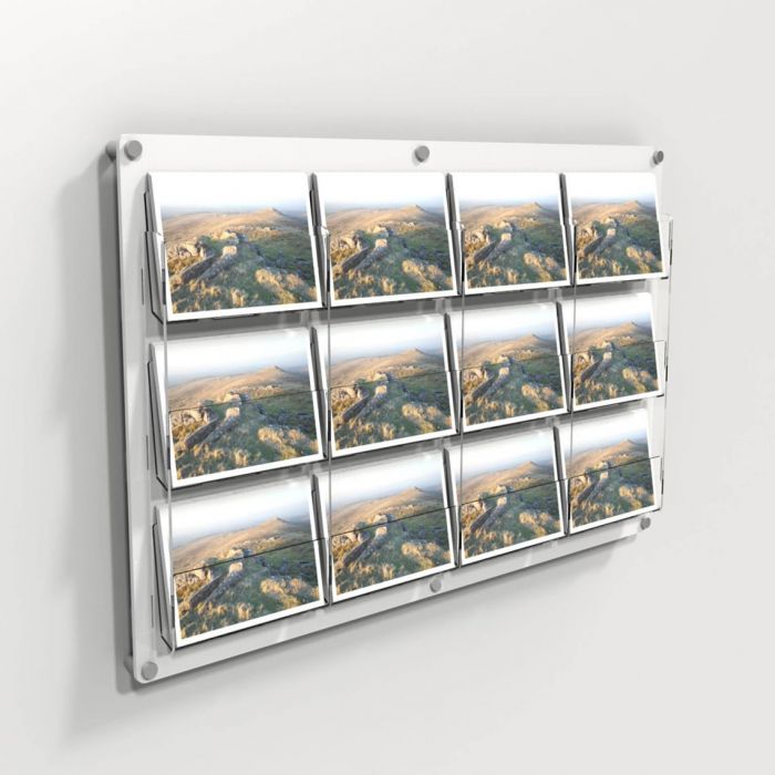 Factory Price Wholesale Acrylic Wall Mounted Postcard Display Holder