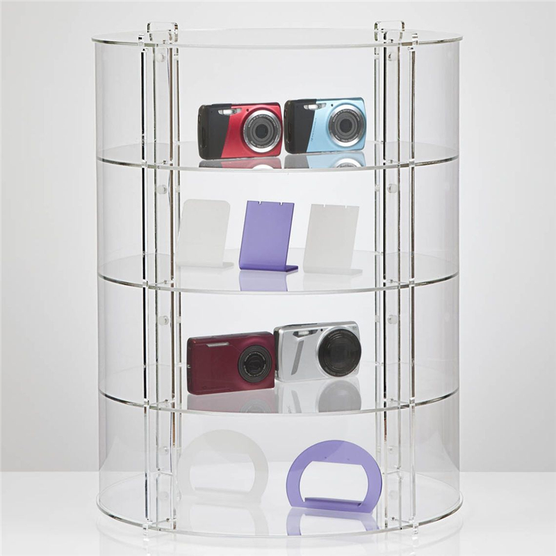 Factory Price Round Wall Mounted 3 Tiers Acrylic Display