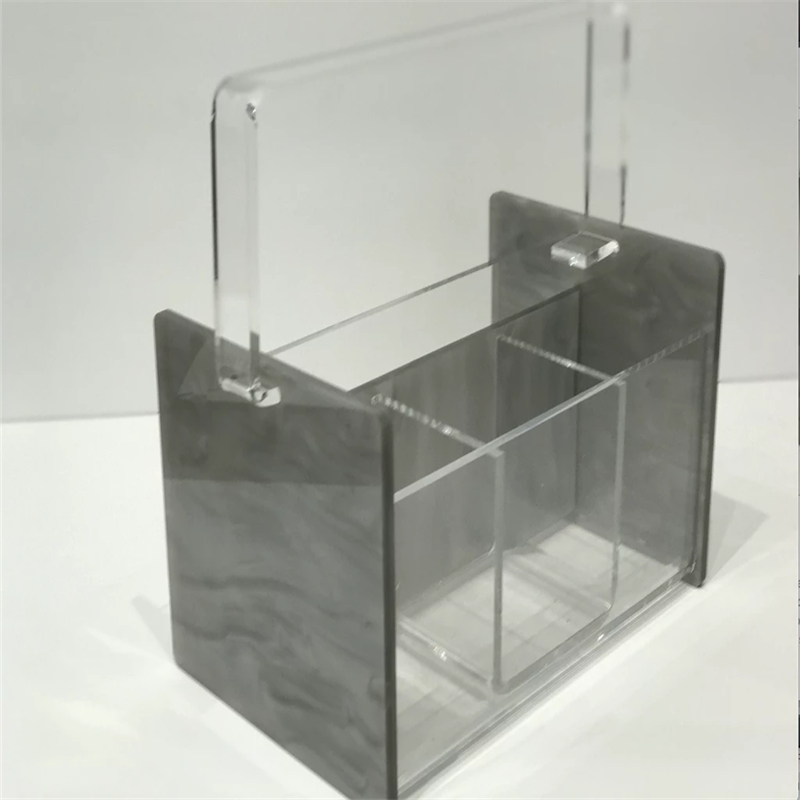Factory Price Acrylic Silverware And Napkin Caddy Flatware Canddy
