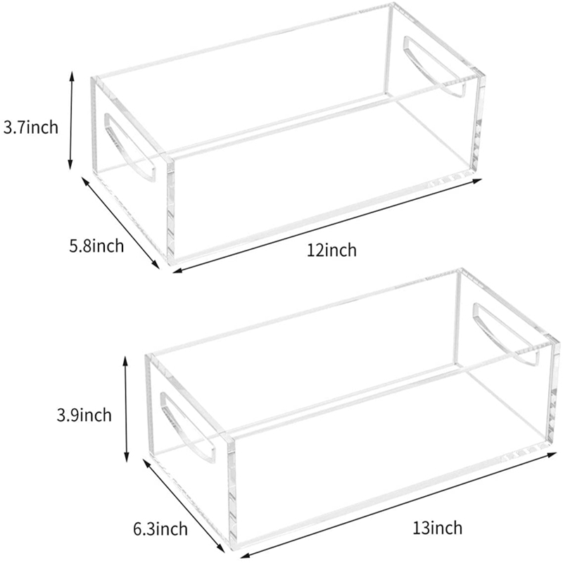 clear acrylic bathroom tray