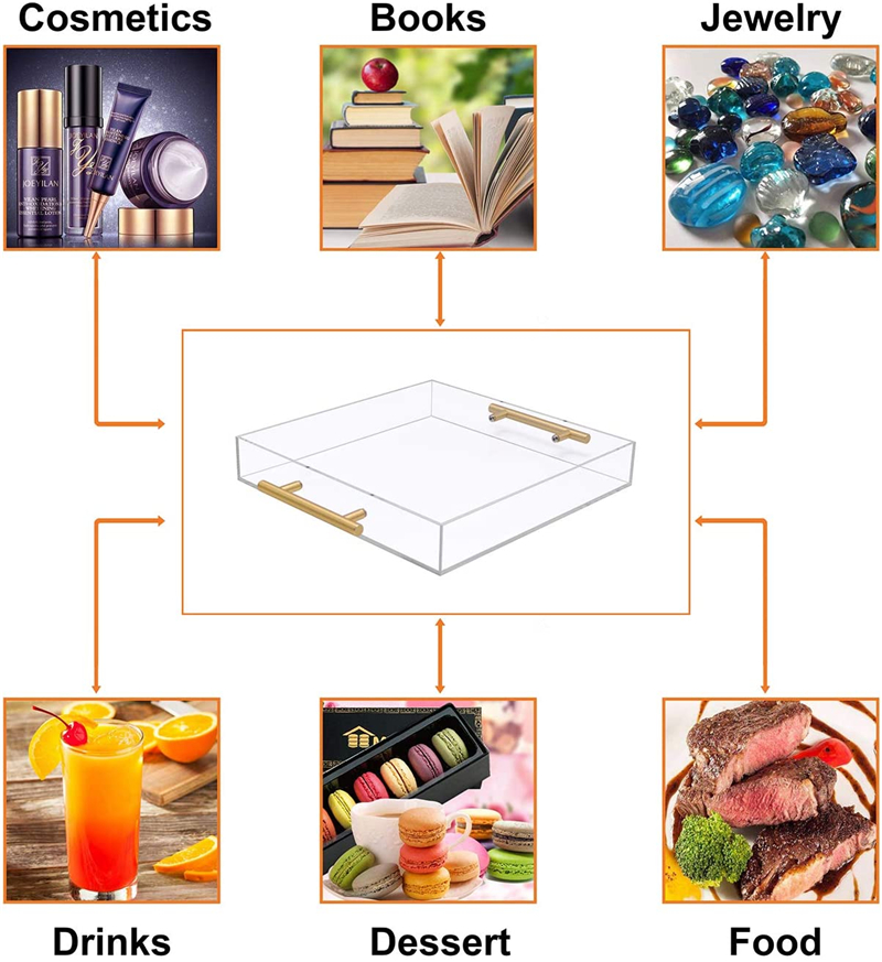 acrylic tray with handles