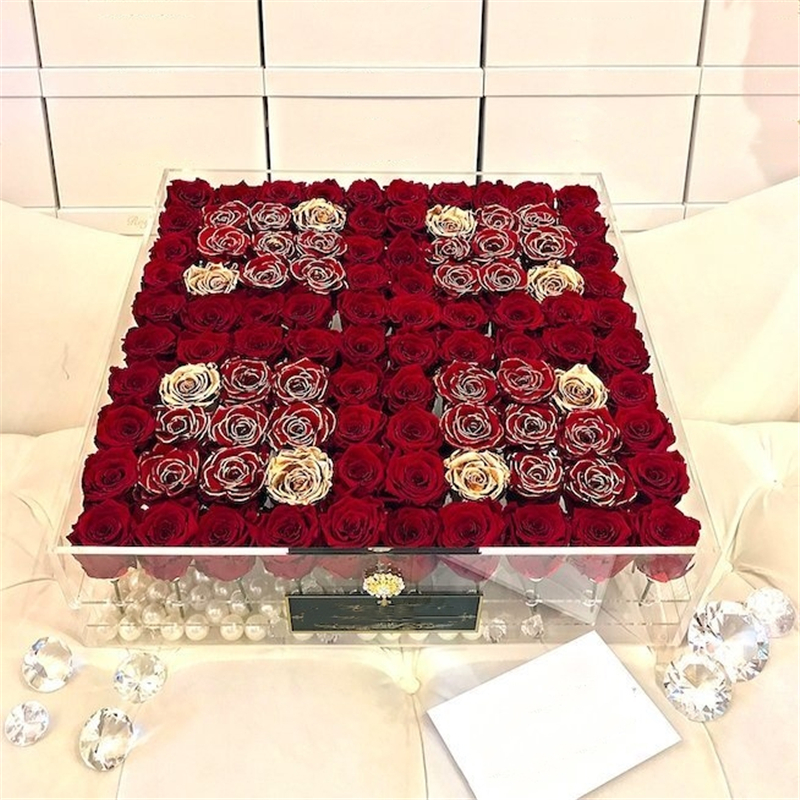 100 holes acrylic rose box