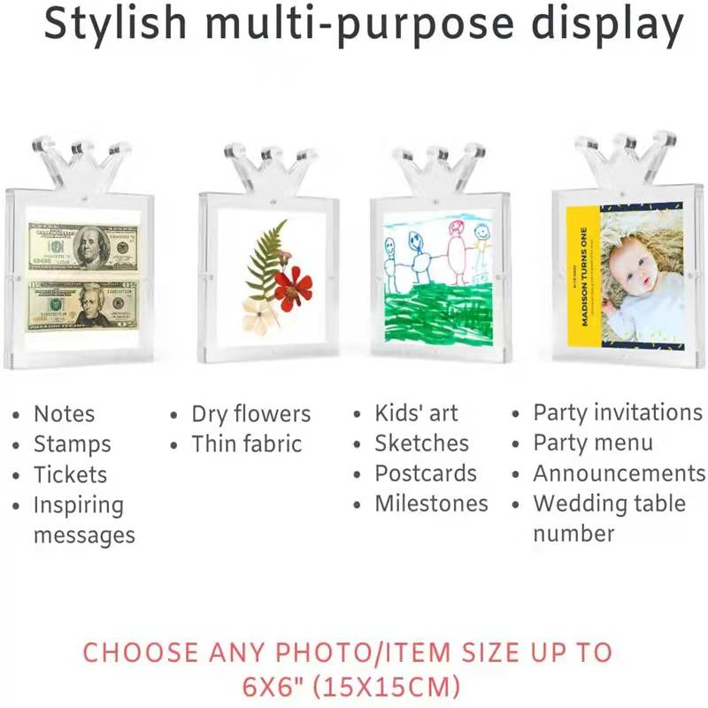 acrylic photo frame magnetic