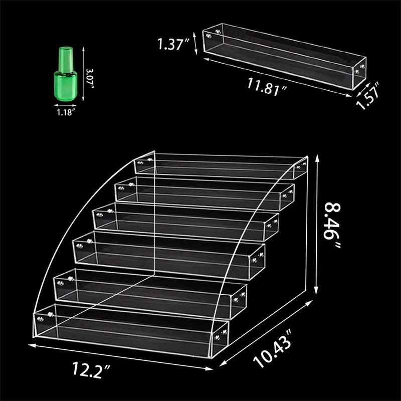 6 tier acrylic nail polish stand