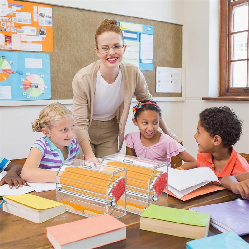 acrylic pencil dispenser
