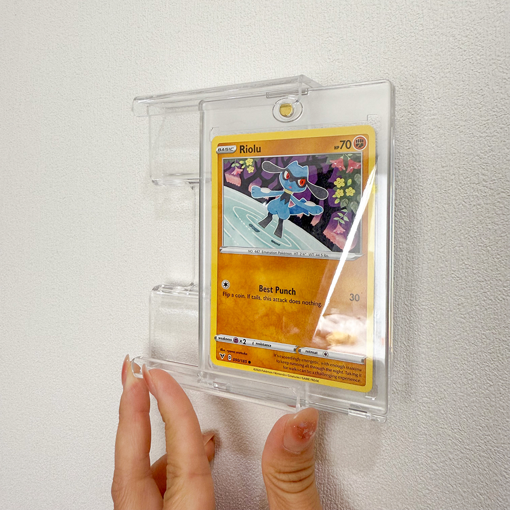 wall mount holder for trading card