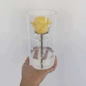 Customized Luxury Acrylic Flower rose Box with drawer 