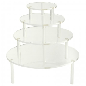 Round Acrylic Table Risers Set of 4 