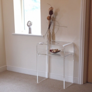 Modern 15mm clear Acrylic Console Table for home decoration 