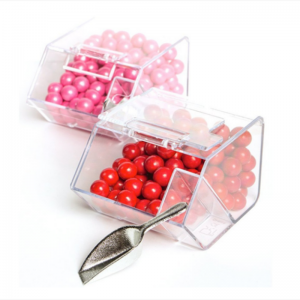 Perfect Mini Acrylic Wedding Candy Box With Hinged Lid 