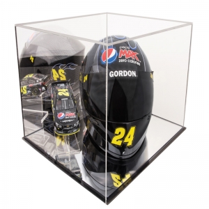 Customized Handmade high transparent acrylic Helmet display box 