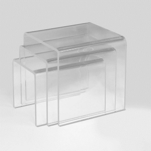 Clear sleek modern design acrylic Retail Display Bridges 