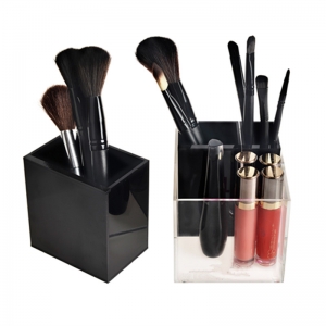 Black Makeup Organizer Storage Perspex Acrylic Brush Container 