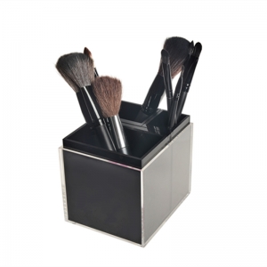 Black Makeup Organizer Storage Perspex Acrylic Brush Container 