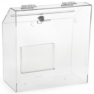 New environmental acrylic donation box 