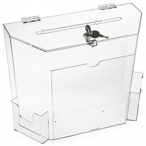 Clear customized acrylic donation box