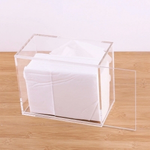 Custom office clear acrylic tissue box 
