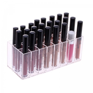 Acrylic 24 Lipstick Holder Display Stand Cosmetic Organizer 