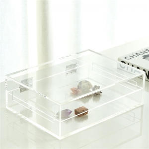 Custom clear acrylic office bookcase 